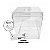 Pote Expositor Organizador Acrílico 7,4 Lts Quadrado Kit c/ 12 - Imagem 5