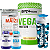 Kit Vegan Protein 500g + Waxy Maize 800g + BCAA 100g + PREMIUM Creatina 100g + Coqueteleira - BRN Foods - Imagem 1