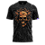 Camiseta Raving Skull Machine (Cor Preto Marmorizado) - Imagem 1