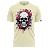 Camiseta Raving Skull Flowers (Cor Off-White) - Imagem 1