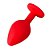 Plug anal P em silicone pedra ROSA. - Imagem 1