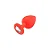 Plug anal P em silicone pedra ROSA. - Imagem 2