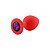 Plug anal P em silicone pedra ROXA - Imagem 1