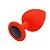 Plug anal P Silicone - Pedra Preta - Imagem 1