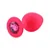 Plug anal P Silicone - Pedra Rosa - Imagem 1