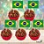 50 Tags Toppers Para Doces Docinhos Bandeira Do Brasil - Imagem 2