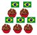 50 Tags Toppers Para Doces Docinhos Bandeira Do Brasil - Imagem 1