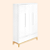 Quarto de Bebê Completo Evolutivo Amor Perfeito Berço + Cômoda Sapateira  + Guarda-Roupa - Imagem 4