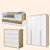 Quarto de Bebê Completo Sol e Mar Berço + Cômoda 4 Gavetas + Guarda-Roupa Modulado 4 Portas - Imagem 3