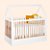 Quarto de Bebê Completo Wood Berço + Cômoda 6 Gavetas + Guarda-Roupa - Imagem 4