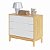 Cômoda Infantil Moderna 3 Gavetas Coleção Lion Cor Nature com Branco - Imagem 9