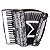 Acordeon Michael ACM12007N 120 Baixos com Case e Alça Preto Perolado - Imagem 1