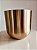 Vaso Redondo Metal Dourado. - Imagem 2