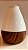 Vaso Decorativo Off White/ Amaderado (18 x18 x 24cm) - Imagem 1