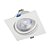 Plafon de embutir LED Easy recuado quadrado 30° 3000K 12W bivolt 14X14X7cm ABS branco. - Imagem 3