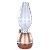 Luminária de mesa led Lampião com entrada USB 3000K 1,5W bivolt 20,4XØ7,2cm policarbonato rose. - Imagem 2