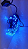 Cortina rede De Natal 160 LEDS Luz Azul e fio verde 8 Funções 6,00m com estrelas na ponta 220V. - Imagem 4