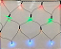 Cortina rede De Natal 160 LEDS Luz Colorido e fio verde 8 Funções 6,00m com estrelas na ponta 220V. - Imagem 2
