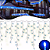 Cascata De Natal 100 LEDS Luz Azul 8 Funções tomada macho / fêmea 3,00m 220V. - Imagem 1