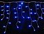 Cascata De Natal 200 LEDS Azul 8 Funções tomada macho / fêmea 5,00m 220V. - Imagem 4