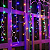 Cascata com 120 LEDs Colorido 8 funções 3mx0,64m tomada macho e fêmea bivolt IP44 uso externo. - Imagem 1