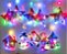 Cascata com 135 LEDs Colorido fio de fada PVC figuras natalinas 3 metros bivolt. - Imagem 1
