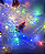 Cascata com 130 LEDs Colorido fio de fada PVC estrela + figuras natalinas 3 metros bivolt. - Imagem 2