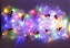 Cascata com 130 LEDs Colorido fio de fada PVC estrela + figuras natalinas 3 metros bivolt. - Imagem 1