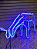 Armação De Rena Neon fêmea Azul com movimento 127V IP44 uso externo. - Imagem 2