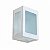 Arandela de Parede Gênova Quadrado 5 Vidros Externo 18x12,5x9cm Alumínio e Vidro Branco. - Imagem 1