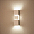 Arandela de Parede Madri média 25x8x10,5cm Alumínio e Vidro Branco para 2 lâmpadas. - Imagem 4