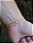 Pulseira cadeado 3 mm  - banhado a ouro 18k - Imagem 3