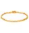 Pulseira cadeado 3 mm  - banhado a ouro 18k - Imagem 1
