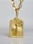 Corrente Jesus Cristo placa cravejada - cadeado - banhado a ouro 18k - Imagem 3