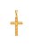 Pingente cruz texturizada 2,5 x 1,6 cm - banhado a ouro 18k - Imagem 1