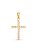 Pingente Cruz cravejada 2,1 x 1,5 cm - banhado a ouro 18k - Imagem 1