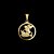 Pingente Medalha de São Jorge Vazada M 2,0 x 2,0 cm - banhado a ouro 18k - Imagem 1