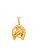 Pingente Ferradura com Cavalo 2,0 x 1,7 cm - banhado a ouro 18k - Imagem 1