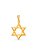 Pingente Estrela de Davi Diamantada 2,0 x 2,0 cm - banhado a ouro 18k - Imagem 1