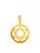 Pingente Redondo Estrela de Davi M 2,0 x 2,0 cm - banhado a ouro 18k - Imagem 1