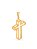 Pingente Cruz 3D 2,5 x 1,7 cm - banhado a ouro 18k - Imagem 1