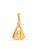 Pingente Nossa Senhora Vazado 2,2 x 1,4 cm - banhado a ouro 18k - Imagem 1