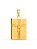 Pingente Placa Jesus Cristo Pai Nosso 2,8 x 2,0 cm - banhado a ouro 18k - Imagem 1