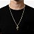 Corrente cruz 3D - 3 por 1 - banhado a ouro 18k - Imagem 2