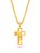 Corrente cruz face - grumet - banhado a ouro 18k - Imagem 2