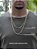 Corrente cruz face - grumet - banhado a ouro 18k - Imagem 3