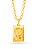 Corrente placa Jesus Cristo - cadeado - banhado a ouro 18k - Imagem 1
