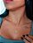 Corrente Nossa Senhora retrato - veneziana - banhado a ouro 18k - Imagem 2