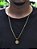 Corrente Jesus medalha cravejado - elo longo - banhado a ouro 18k - Imagem 2