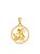 Pingente medalha São Jorge cravejado 2,0 x 2,0 cm - banhado a ouro 18k - Imagem 1